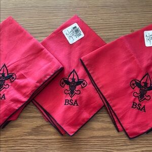 Red BSA neckerchiefs - 3 of them